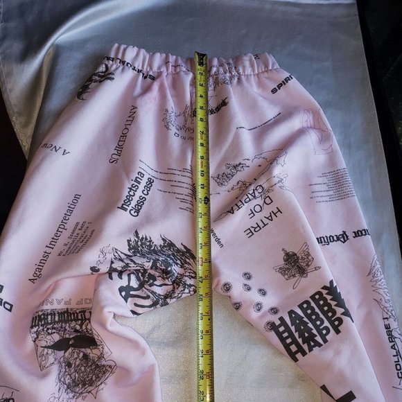 LIBERAL YOUTH MINISTRY Pink Heaven Print Sweatpants Sz L - Picture 9 of 13